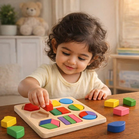 Early Color & Shape Sorter Wooden Toy